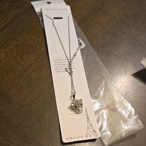 Silver Panther Pendant Necklace